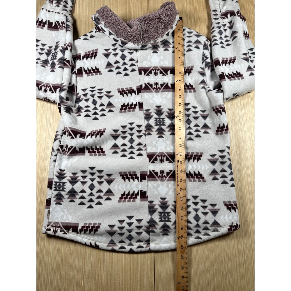 Avalanche Outdoor Supply Sweatshirt Womens M White Aztec Print Fleece Cowl Neck‎ - Picture 5 of 7